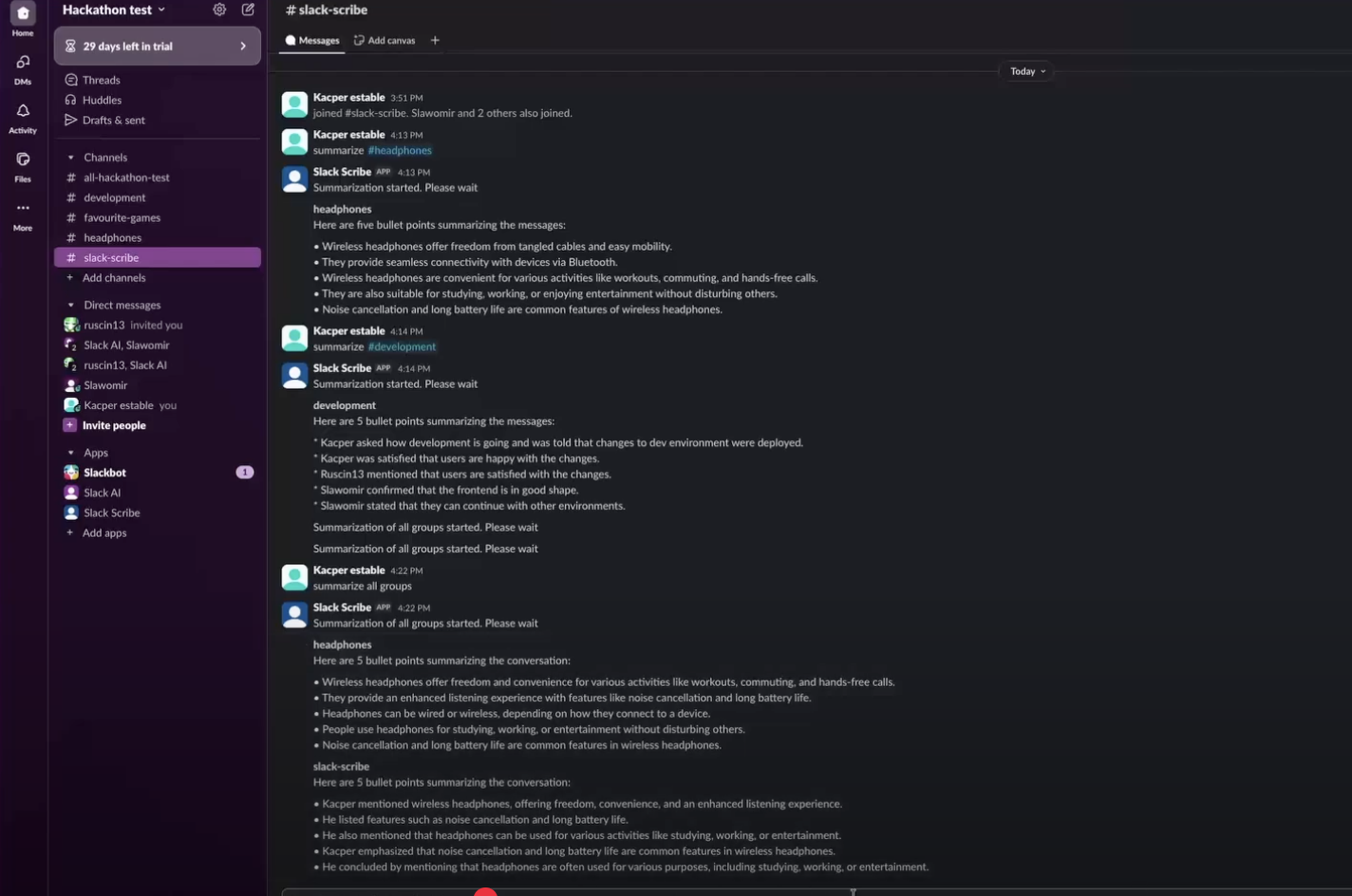 Slack Scribe