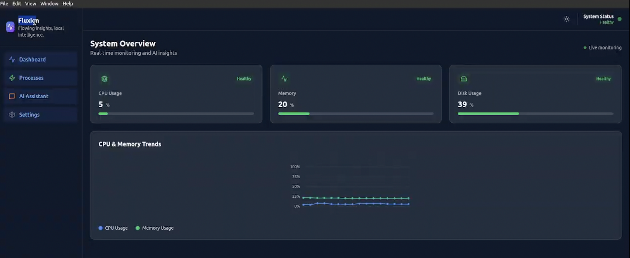 Fluxion (AI System Health Analyzer)